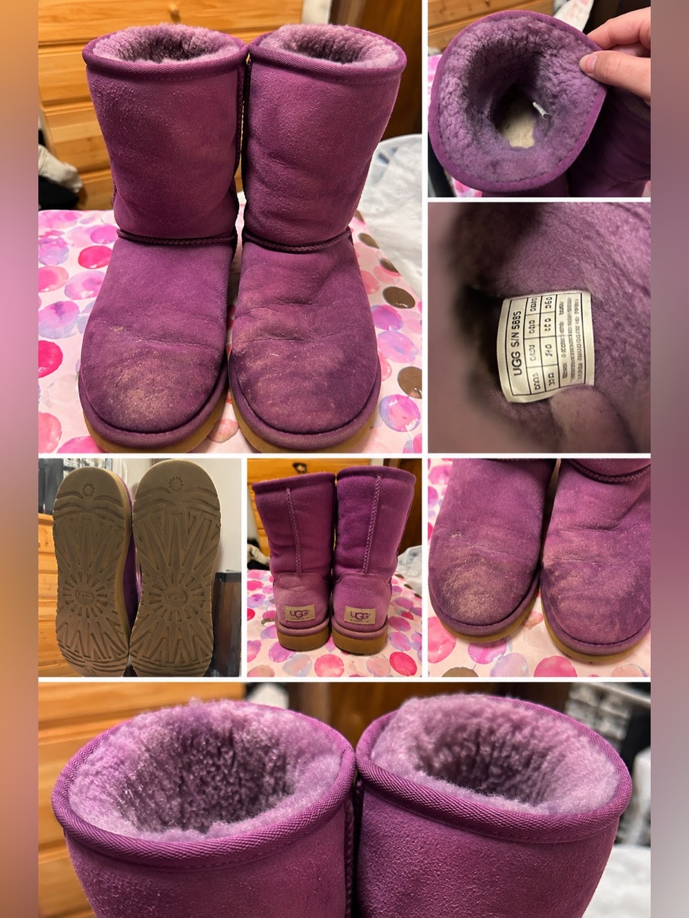 UGG Australia  | Classic Short | Purple Boots | 9 | Well Worn/TLC Required